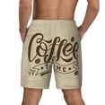 thumbnail image 4 of Uemuo Coffee Time (2) Pattern Mens Swim Trunks Quick Dry Board Shorts with Mesh Lining, Stretch Beach Shorts Quick Dry No-Chafing Board Shorts-, 4 of 9