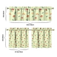 thumbnail image 6 of Woodland Mushroom Curtains 3pcs 27.5x24 inch, Polyester Botanical Tier Panels and Valance, Rustic Kitchen Window Treatment for Fall or Holiday Decor, 6 of 6