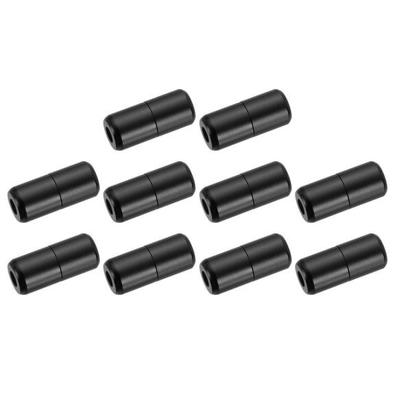 10Pack Shoe Laces Buckle Lock Aluminum No Tie Shoelace Turnbuckle, Black