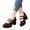 Wine, variant on Quaouag Women's Chunky Low Block Heels Mary Jane Closed Toe Work Pumps Comfortable Round Toe Oxfords Dress Wedding Shoes