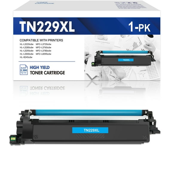 TN229XL Toner Cartridge Compatible for Brother TN229XL TN229 TN-229C HL-L3280CDW HL-L3220CDW HL-L3300CDW MFC-L3780CDW MFC-L3720CDW Printer (Cyan, 1-Pack)