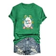 thumbnail image 2 of QUNYINEY Easter Women Shirts Casual Short Sleeve Crew Neck Pullover Tops Loose Tops for Women, 2 of 4