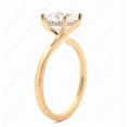 thumbnail image 2 of Cora Jewellery 2.5CT Hidden Halo Radiant Moissanite Solitaire Engagement Ring For Women, 14K Rose Gold, 2 of 7