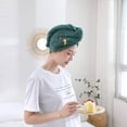 thumbnail image 4 of Joernso Household Head Wrap Hat Strong Water Absorption Quick-drying Comfortable Cute Hair Drying Towel for Bathroom, 4 of 8