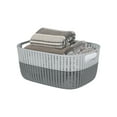 thumbnail image 3 of Simplify 2 Pack 2-Tone Decorative Large Storage Basket in Grey, 3 of 7