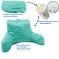 thumbnail image 3 of Home Soft Things DO-IT-YOURSELF Velvet Quilted Bedrest Pillow - Agate Green-1 - 20" x 18" x 17", 3 of 7