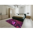 thumbnail image 4 of Ahgly Company Indoor Rectangle Patterned Dark Magenta Purple Area Rugs, 7' x 10', 4 of 6