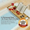 thumbnail image 7 of Bathtub Tray, Wooden Bathtub Tray with Extendable Sizes, Adjustable, Non-Slip & Durable, Bathtub Tray Caddy Free with Body Brush, 7 of 7