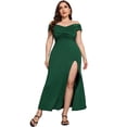 thumbnail image 1 of Robes de Cocktail d'Été pour Femmes Grande Taille à Col en V, Robe Maxi de Soirée, 1 of 6