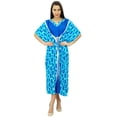 thumbnail image 5 of Bimba Womens Long Maxi Kimono Kaftan Designer Rayon Night Caftan Beach Coverup, 5 of 8