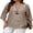 G-Khaki, variant on SOMER Women's Tops Plus Size T Shirt Short Sleeve V Neck Dressy Wrap Flowy 2025 Summer Black