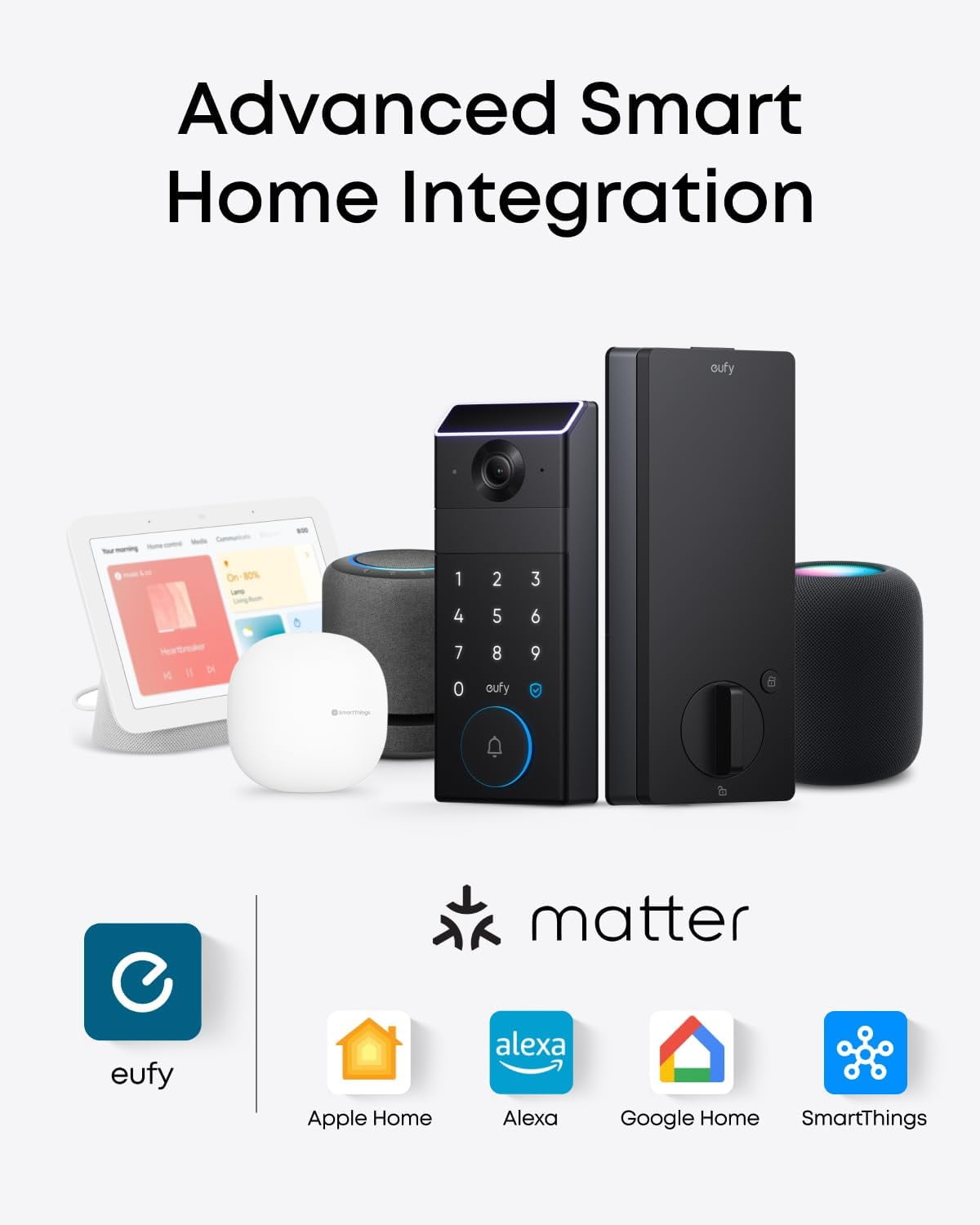 eufy Smart Lock FamiLock S3 With Palm Vein Recognition - Keyless Entry Door Lock for Front Door, 3-in-1 Wi-Fi Keypad Deadbolt+ 2K HDR Camera+ Doorbell, Motion Sensor, No Monthly Fee