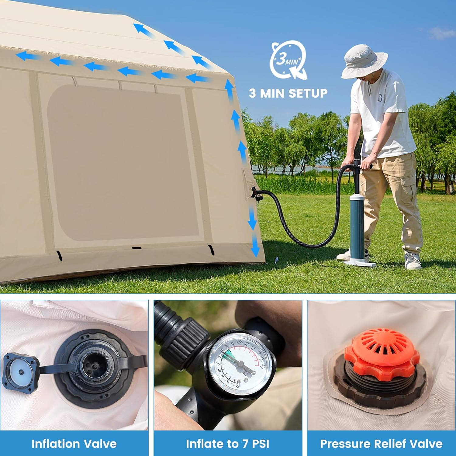 Bronkige 4/6/8 Person SUV Tent, Easy Setup & Spacious SUV Tailgate Tent with Large Mesh Windoors, Rainfly & Awning, Perfect for Family & Group Outdoor Adventures