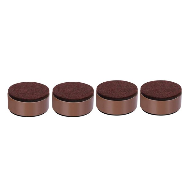 Elevadores de cama redondos, elevadores sólidos para muebles, protectores de pies para muebles de oficina Marrón 60x32mm
