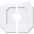 thumbnail image 1 of Ekena Millwork CMP16LE2-04000 16 Po OD x 4 Po ID Carré Locke Architectural Grade Médaillon de Plafond Contemporain PVC - 2 Pièces, 1 of 4
