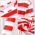 thumbnail image 4 of Alaiyaky Red and White Striped Costume Suit, Halloween Costumes Striped Shirt with Hat Glasses, Men Women Halloween Costumes World Book Day Outfit, 4 of 7