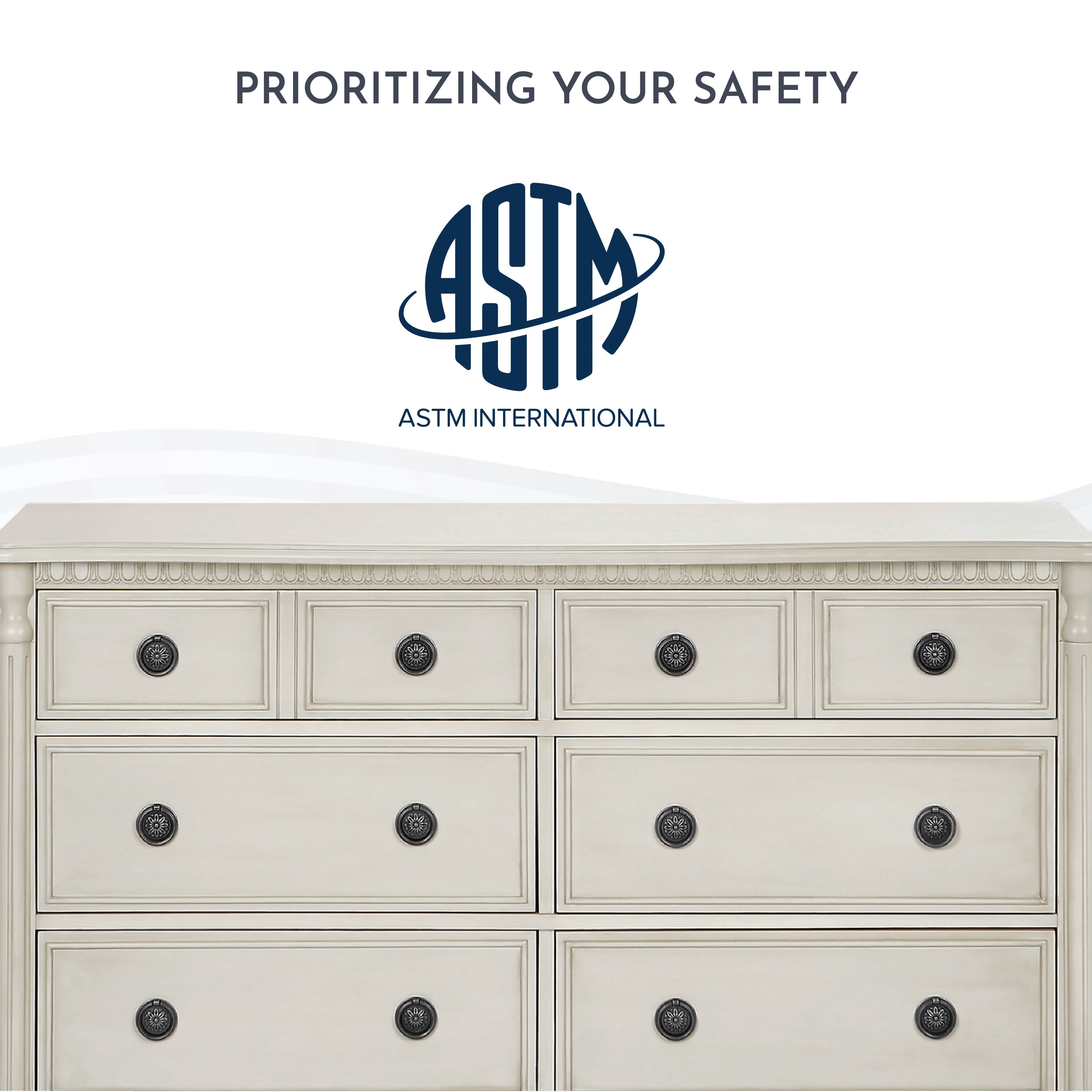 evolur Julienne Double Dresser - Cloud