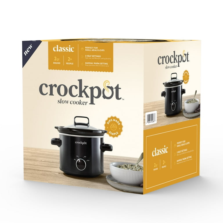 Crock-Pot® 2-Quart Classic Slow Cooker, Small Slow Cooker, Stainless Steel