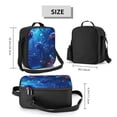 thumbnail image 2 of Zufioo Deep Sea Glowing Fishes Insulated Lunch Bag,600D Polyester Oxford Fabric, Leakproof & Reusable Lunch Tote, Adjustable Shoulder Strap,Food Freshness Keeper with Utensils, 2 of 7