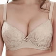 thumbnail image 6 of FAHXNVB Women's Lace Underwire Bra Plus Size Full Coverage Push Up Bra with Adjustable Straps Breathable Comfort Support Everday Bras, 6 of 8