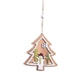 thumbnail image 3 of Adornos navideños de granja, decoraciones para árboles de Navidad, colgante de madera navideño para Muñeco de nieve, 3 of 9