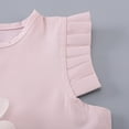 thumbnail image 5 of YuYuBao Toddler Girls Outfits Sets Summer Short Sleeve Embroidery Flowers Tops And Elastic Waist Shorts 2 Piece Kids Girls Playwear Outfits, 3-4 Years, 5 of 8