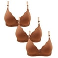 thumbnail image 2 of Nmnitkp Bras for Women No Underwire Wireless Comfort Lift Push Up Bralettes for Women with Support and Bra Extender Bra & Soft and Skin Friendly Oversize Bras for Women Pack 3PC, 2 of 5