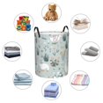 thumbnail image 4 of Gukieu Goose and Doodle Flowers Print Round Dirty Clothes Bag, Waterproof Standing Home Bathroom Storage Basket Car Trunk Storage Bag-Small, 4 of 6