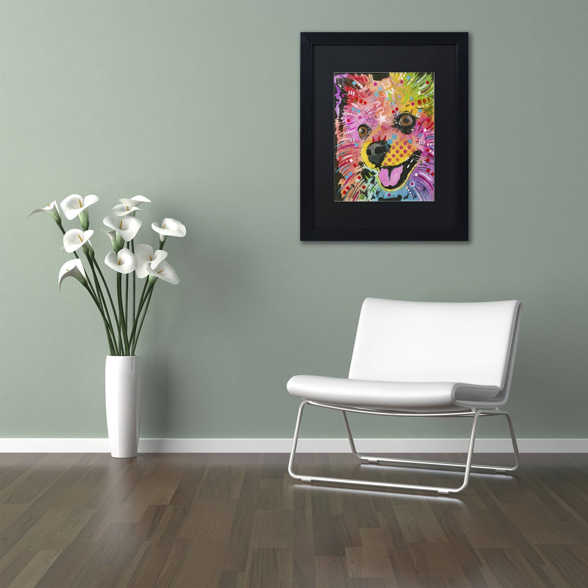 Trademark Fine Art "15" Canvas Art by Dean Russo, Black Matte, Black Frame