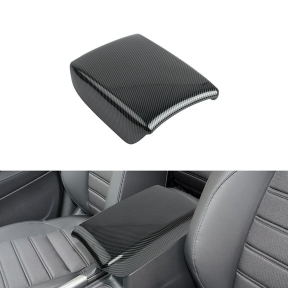 Xotic Tech Interior Center Console Armrest Storage Seat Box Protective Decoration Cover Trim,Carbon Fiber Pattern, Compatible with Honda CRV 2017-2022