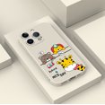 thumbnail image 4 of Proteja su inversión: funda plateada mate de doble capa con estampado de dibujos animados de alta calidad para iPhone 15 Pro Max 14 13 12 Pro 11, 4 of 4