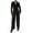 Black, variant on Nmnitkp Suits for Men Comfortable and Elastic Loose 2 Piece Suit Two Button Notched Lapel Solid Suit Jacket Pants Set Tuxedo for Prom(plus size）