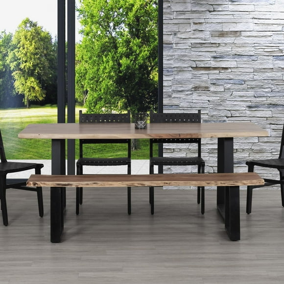 Primo International Kiel 70 in. Wood Backless Dining Bench
