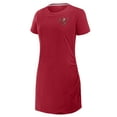 thumbnail image 2 of Women's Fanatics Red Tampa Bay Buccaneers Ruched Drape T-Shirt Dress, 2 of 3