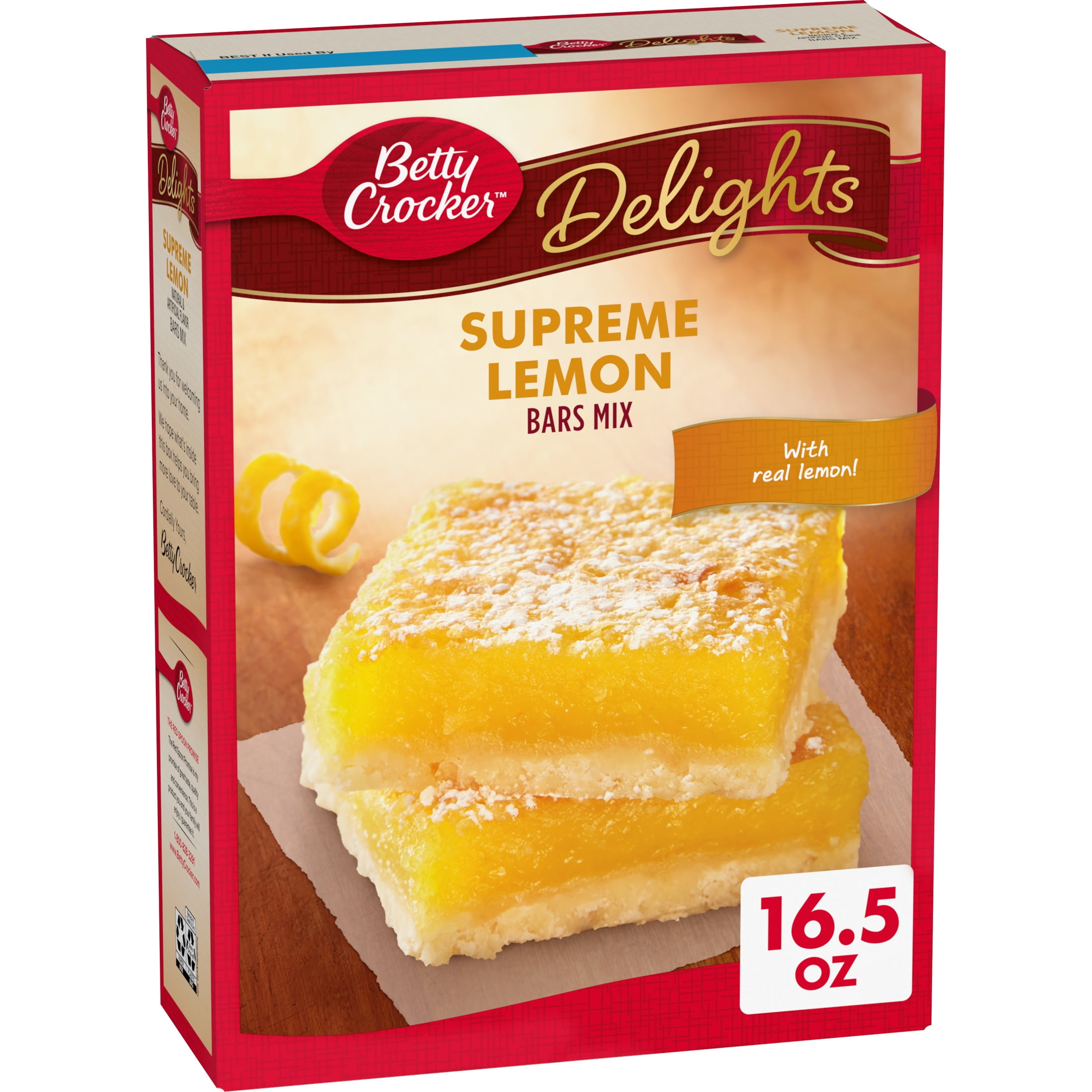 (2 pack) Betty Crocker Delights Supreme Lemon Bars Mix, 16.5 oz.