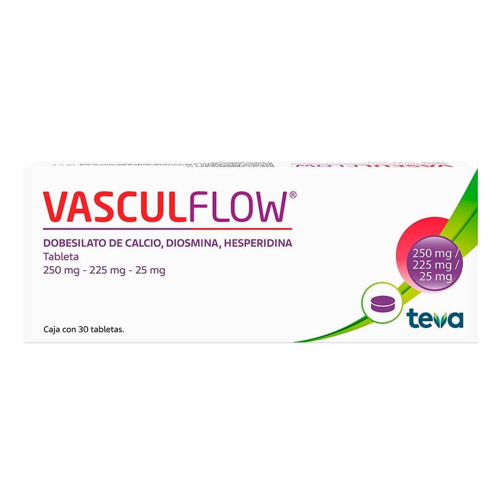 Vasculflow Dobesiltato de Calcio, Diosmina, Hesperidina 250 mg /225 mg