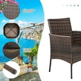 thumbnail image 6 of Wubio Set of 2 Patio Dining Chairs Outdoor PE Wicker Chairs with Soft Cushions, All-Weather Rattan Chairs for Garden Backyard Lawn Poolside Balcony, 6 of 7