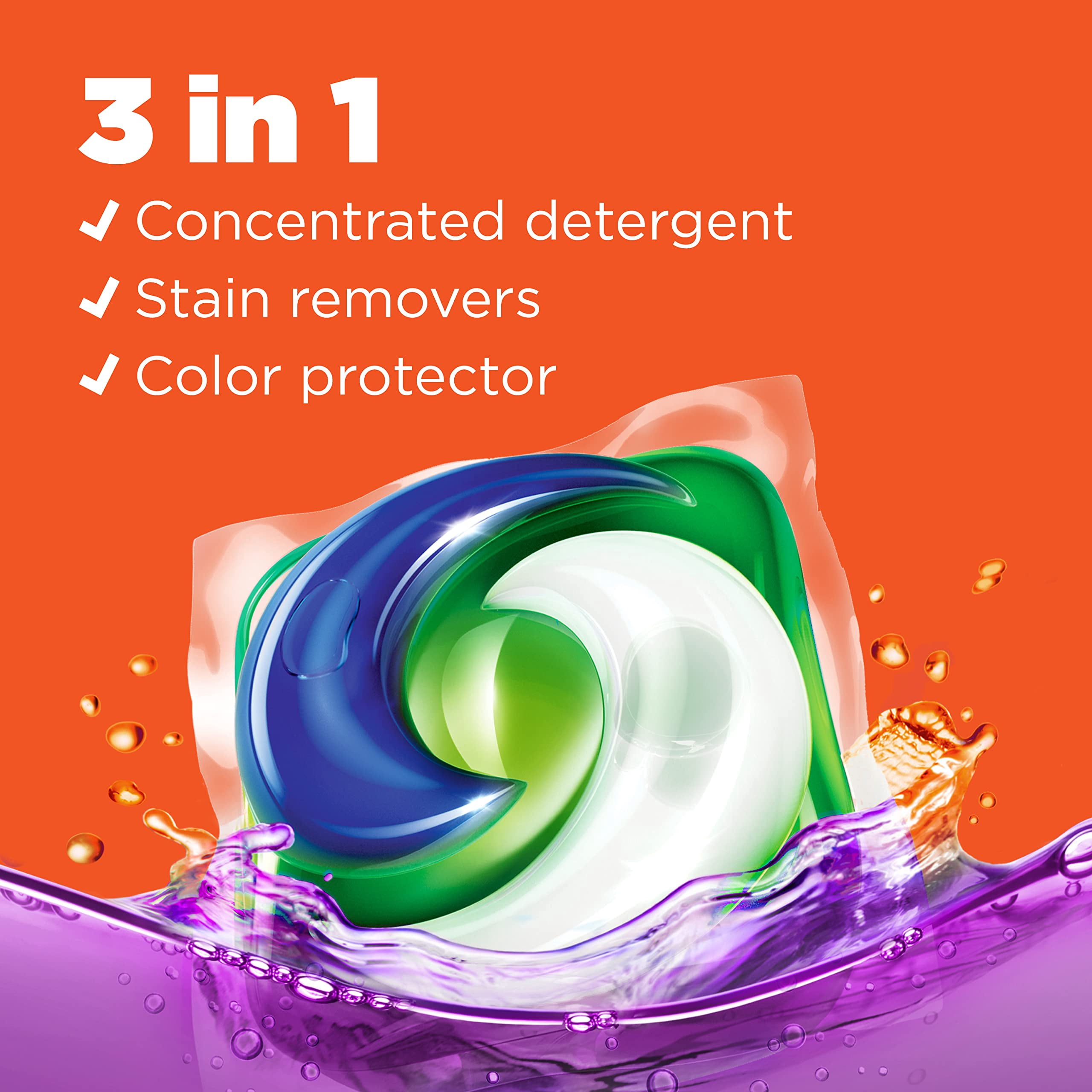 Tide Pods Laundry Detergent Soap Pacs, He Compatible, 31 Ct, Powerful 3-In-1 Clean, Spring Meadow