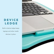 LapGear Lap Desk with Cushion and Ventilation, Fits 15.6 Laptop, Aqua Sky