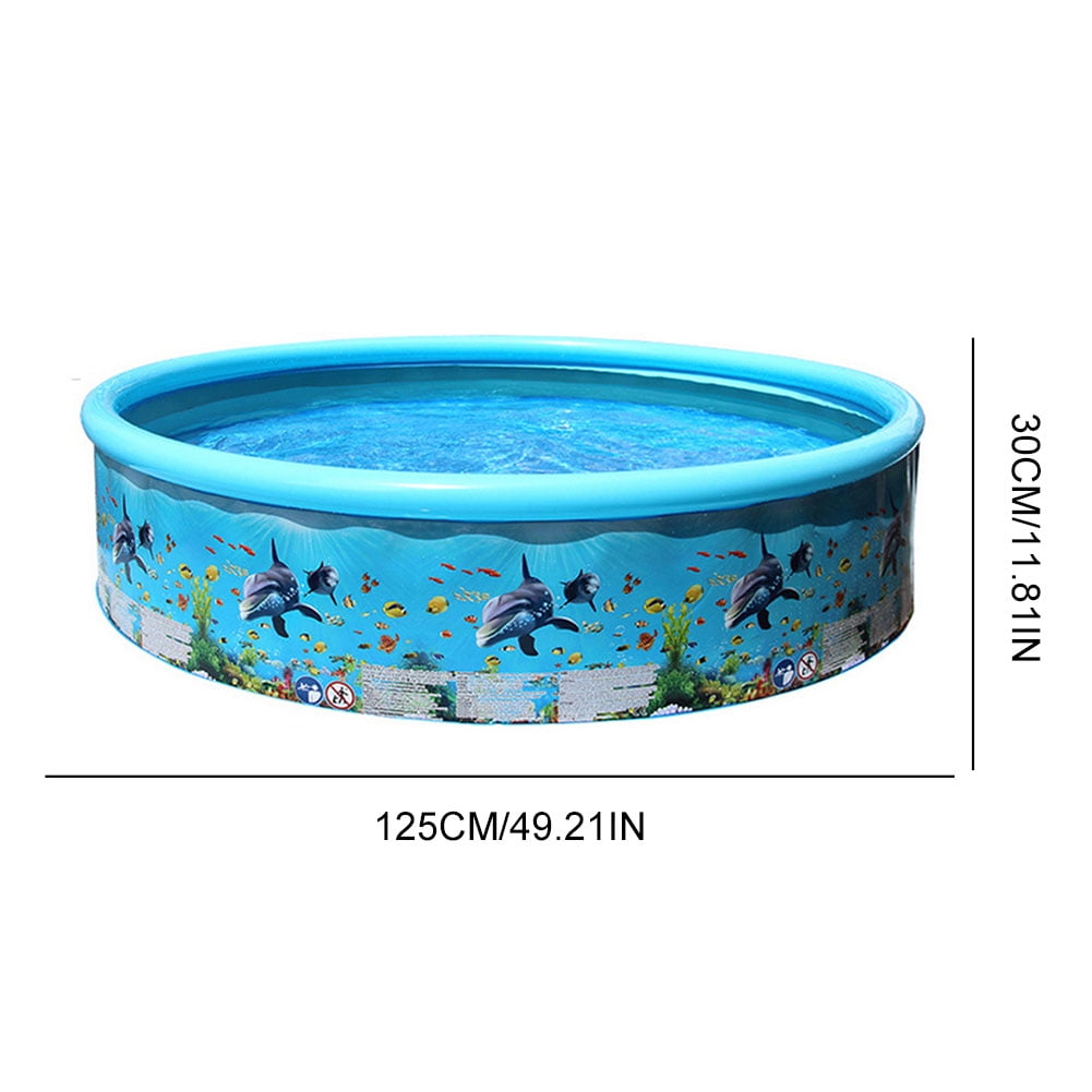 HUISZJ Inflatable Swimming Pool, Circular Outdoor Swimming Pool, Ground Blow Up Pool for Warter Party Suppies (49.22x11.82inch)