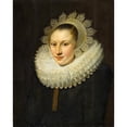 thumbnail image 2 of Michiel Jansz. Van Mierevelt 15x18 Gold Ornate Wood Frame and Double Matted Museum Art Print Titled - Portrait of a Young Woman, 2 of 4