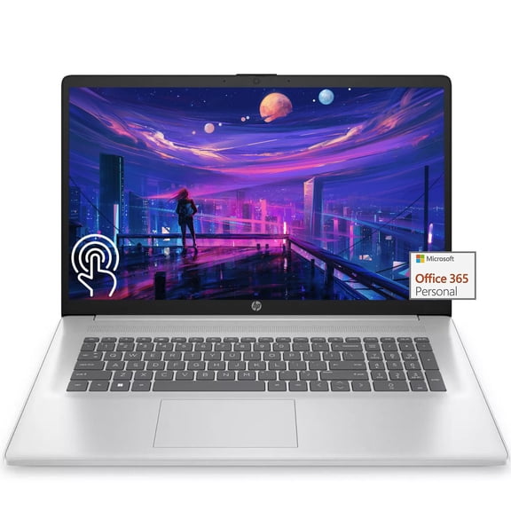 HP 17 Touchscreen Laptop Computer for Student and Business, 17.3" HD  Touch Laptop, Intel Pentium Silver-N5030, 4GB RAM, 128GB SSD, 1 Year Microsoft 365, Wi-Fi, HDMI, Windows 11 Home in S Mode