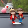 thumbnail image 1 of Decoración de pareja de coches Decoración de consola central de coche Espejo retrovisor de coche para niña, 1 of 1