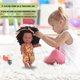 thumbnail image 2 of Simulación Black Full Esmalte Baby Doll Cute Soft Realista Girl Play House Doll Hugtrwg Para estrenar, 2 of 7
