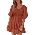 thumbnail image 1 of Vestido BTFBM Spring Empire Cintura para Mujer 2025 Verano Rojo, 1 of 9