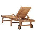 thumbnail image 5 of vidaXL Chaise Longue avec Table en Bois de Teck Massif, 5 of 5