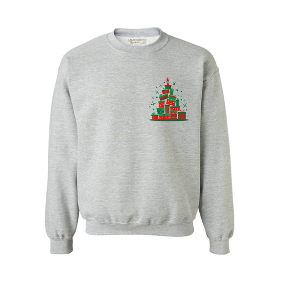 Awkward Styles Lit Christmas Tree Sweatshirt Christmas Sweater for Women Xmas Patch Sweatshirt Funny Christmas Gifts for Men Holiday Outfit Christmas Presents Family Christmas Outfit Lit Xmas