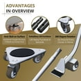 thumbnail image 5 of ONEON Steel 720lb Max Weight 3-Wheels Furniture Dolly, 5 of 6