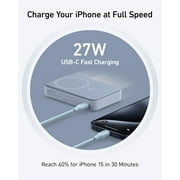 Anker MagGo Power Bank, Qi2 Certified 15W Ultra-Fast MagSafe-Compatible Portable Charger, 10,000mAh Battery Pack with Smart Display & Foldable Stand