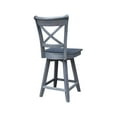 thumbnail image 6 of Charlotte Counter Height Wood Stool with 24 in H Swivel Seat in Heather Gray, 6 of 12